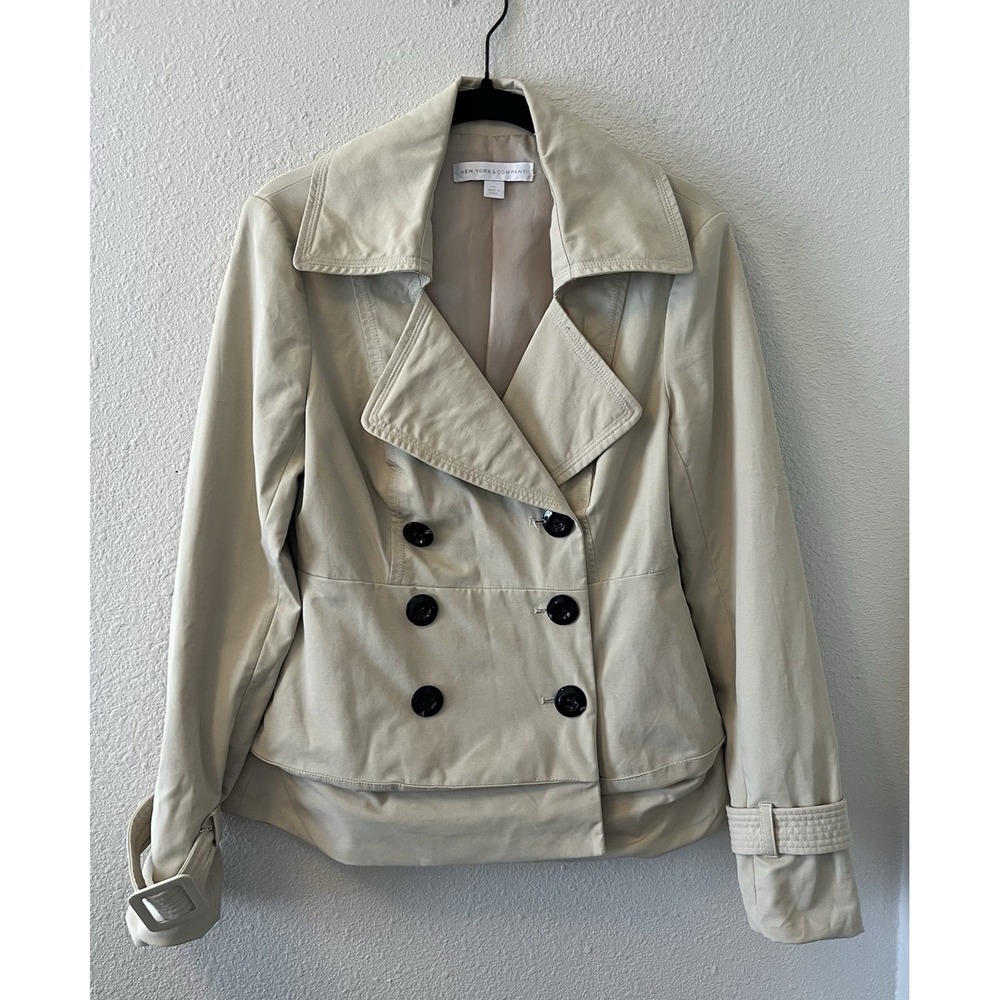 Vintage Y2K Women's Jacket XS Double Breasted Fit & Flare New York Company Flaws